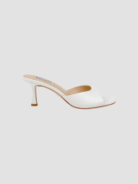 BADGLEY MISCHKA Women's Draya Leather Sandals - White