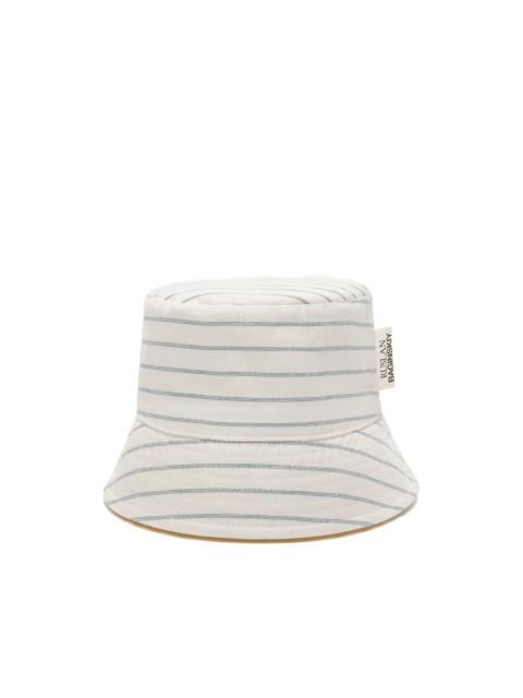 RUSLAN BAGINSKIY striped label bucket hat