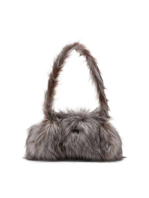 FAUX-FUR TOP-HANDLE SHOULDER BAG