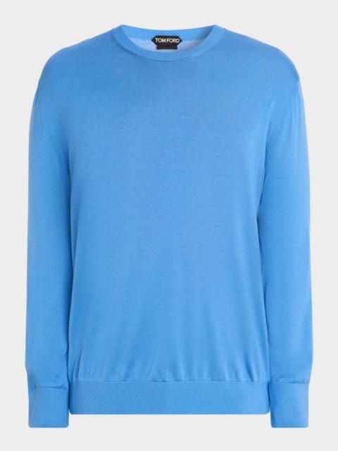 TOM FORD Men's Silk Knit Crewneck Sweater