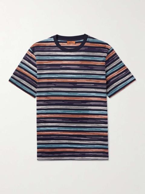 Striped Space-Dyed Cotton-Jersey T-Shirt