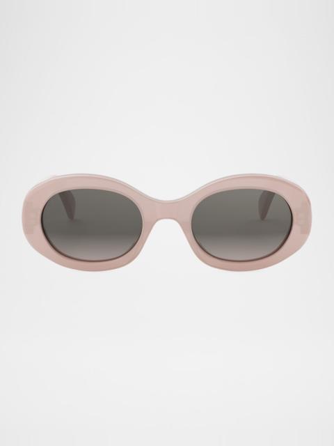 CELINE Triomphe Acetate Oval Sunglasses