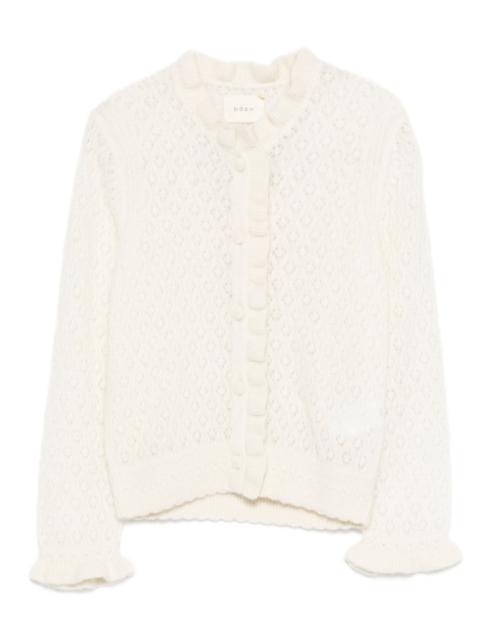 DÔEN frills perforated cardigan
