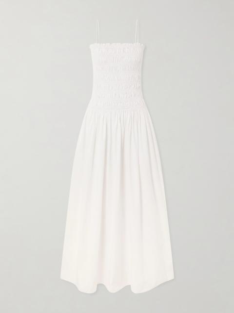 MATTEAU Shirred Organic Cotton Midi Dress