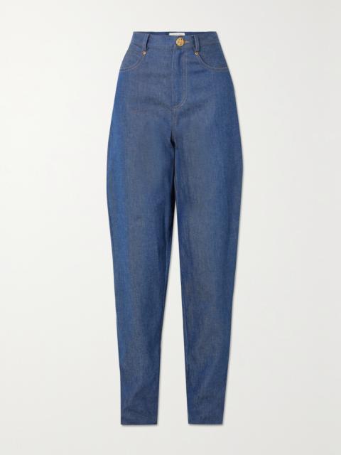 Zimmermann Matchmaker High-rise Tapered Jeans