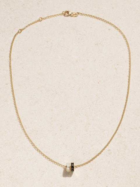 FOUNDRAE Resilience + Wholeness Heart Beat 18-karat Gold And Enamel Necklace