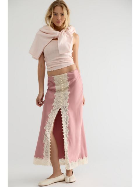 FREE PEOPLE LoveShackFancy Tirelle Midi Slip Skirt