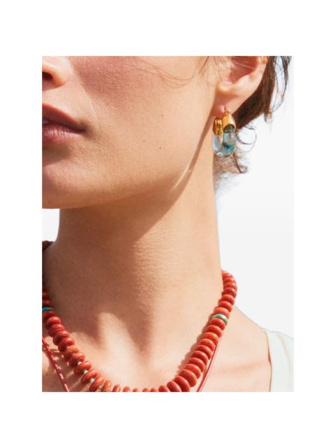 LIZZIE FORTUNATO Organic hoop earrings