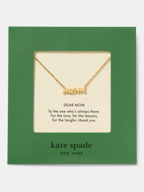 kate spade Dear Mom Pendant