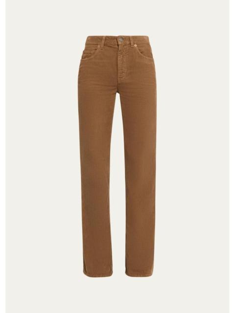 SAINT LAURENT 70s Corduroy Straight-Leg Jeans