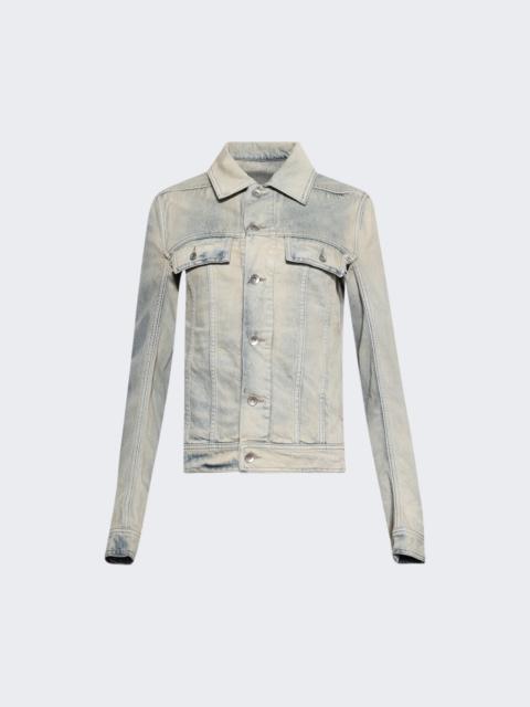 Rick Owens DRKSHDW Trucker Worker Denim Jacket Mineral Pearl