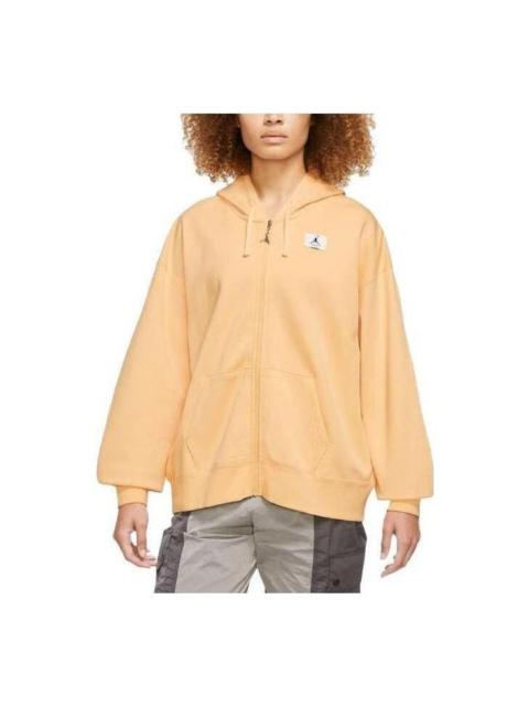 (WMNS) Air Jordan Logo Flight Jacket 'Orange' DZ3360-251