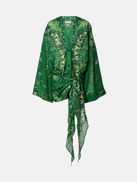 THE ATTICO Bandana cotton muslin minidress