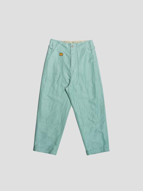 Kapital COTTON/LINEN GRANDRELLE HERRINGBONE LUMBER PANTS