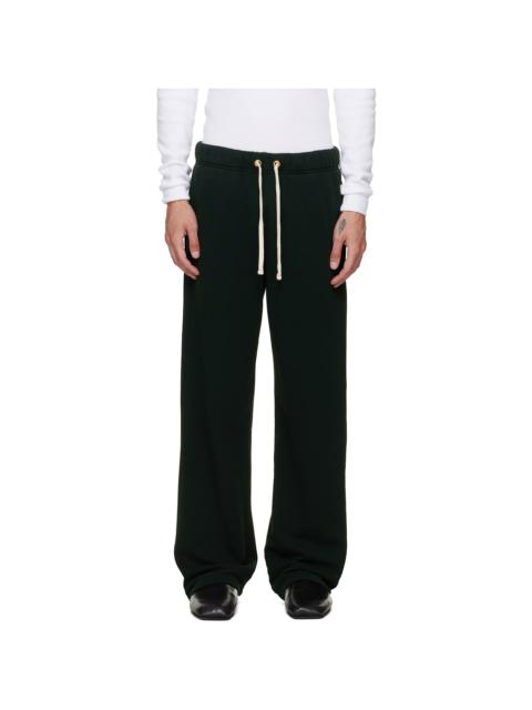 LES TIEN Green French Terry Classic Sweatpants