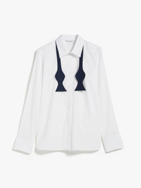 Max Mara LASER Cotton shirt with bow tie