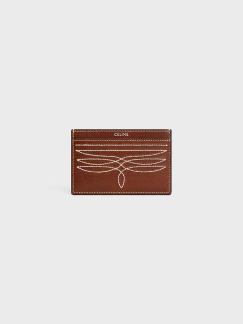 CELINE Card holder IN COWHIDE WITH EMBROIDERY