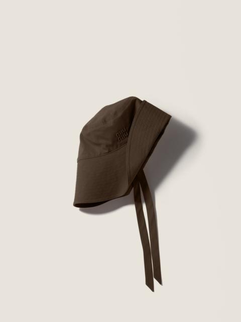 Miu Miu Wide-brimmed poplin bucket hat