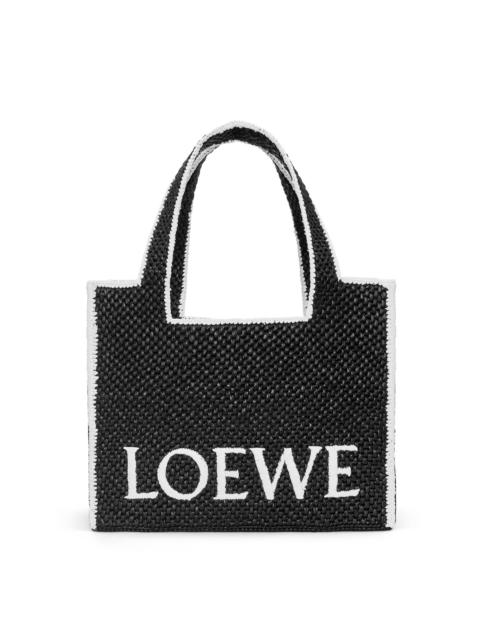 Loewe Large LOEWE Font Tote in raffia