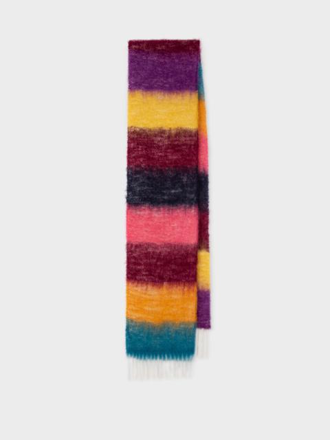 Paul Smith Stripe Mohair-Blend Scarf