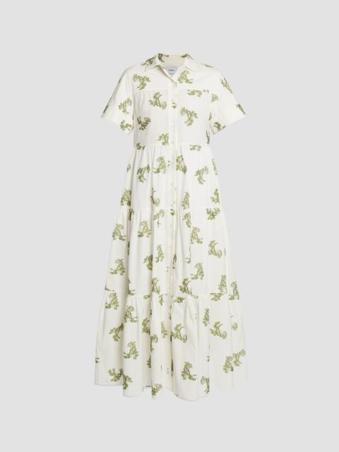 Erdem SHORT SLEEVE MIDI SHIRT DRESS