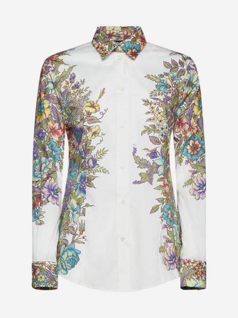 Floral print cotton shirt