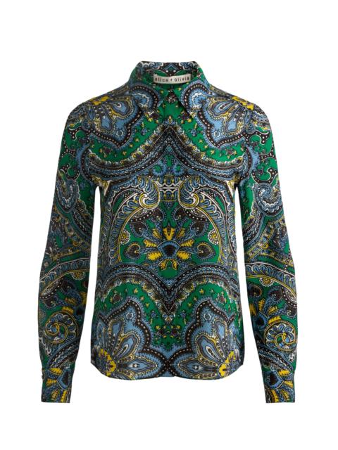 Alice + Olivia WILLA SILK BLOUSE
