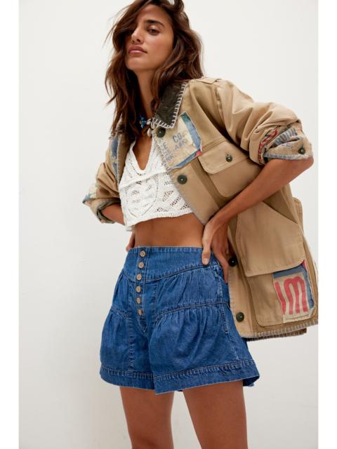 FREE PEOPLE We The Free Fleur Denim Shorts