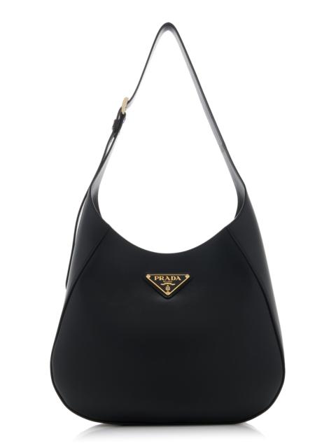 Prada Medium Leather Shoulder Bag black