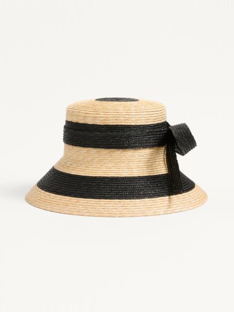 Valentino VLOGO SIGNATURE STRAW BUCKET HAT