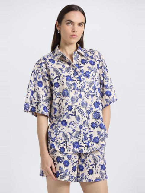 DEREK LAM 10 CROSBY KEATON SPLIT SLEEVE TOP