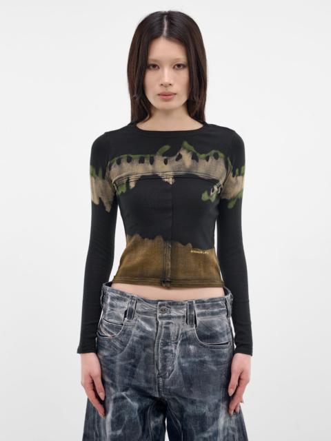ECKHAUS LATTA Black Ombré Lapped Long Sleeve