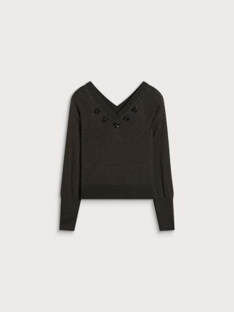 Simone Rocha Simone Rocha Merino Silk Double V-Neck Jumper