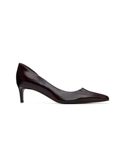 KHAITE Burgundy Jet D'Orsay Low Heels