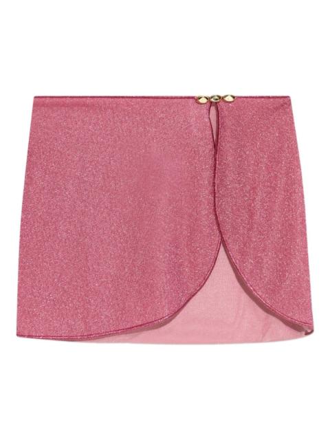 Oséree glitter-embellished wrap skirt