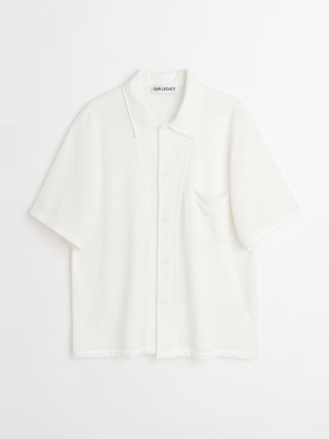 Our Legacy Box Shirt Shortsleeve White Boucle