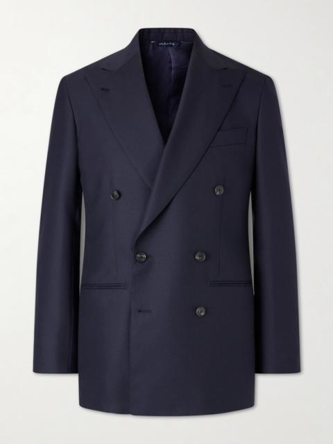 SAMAN AMEL Double-Breasted Wool Suit Jacket