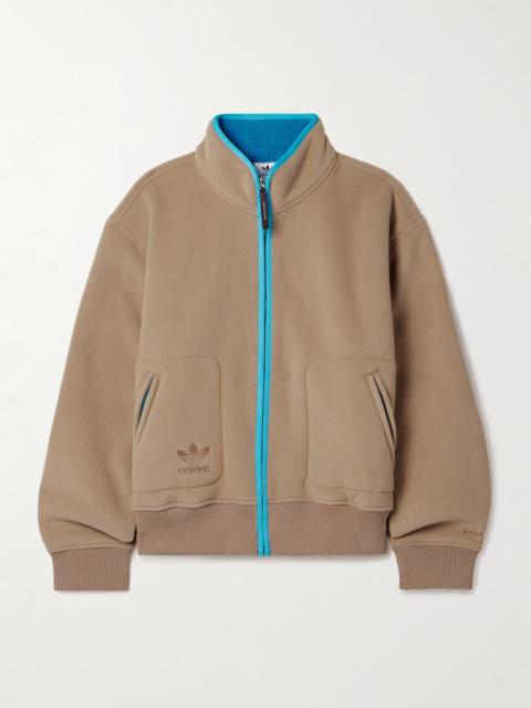 adidas Originals + Wales Bonner Embroidered Two-tone Recycled-fleece Jacket