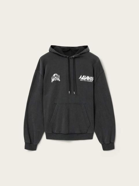 ALLSAINTS CHROMIUM LONG SLEEVE GRAPHIC HOODIE