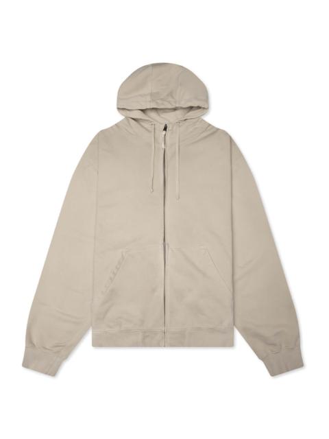 Maison Margiela OVERSIZE ZIP-UP SWEATSHIRT - NATURAL