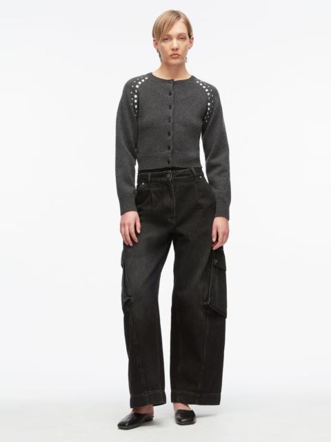 3.1 Phillip Lim Compact Wool Studded Cardigan