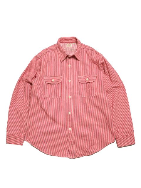 SUGAR CANE Hickory Stripe L/S Work Shirt - SC27853