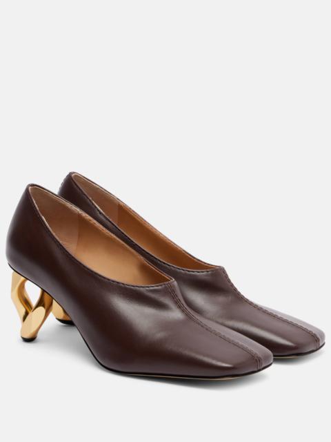JW Anderson Chain 75 leather pumps