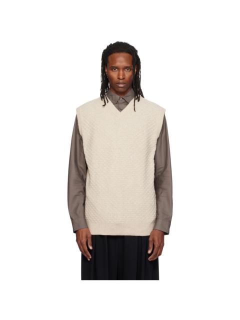 SOSHIOTSUKI Off-White Knit Vest