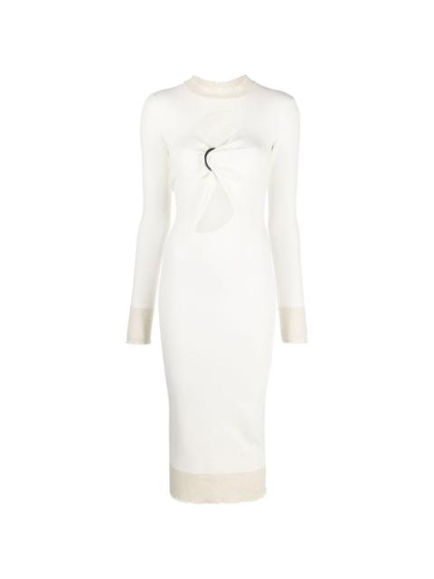 THE ATTICO cut-out knitted dress