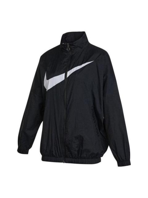 (WMNS) Nike Sportswear Essential Woven Jacket 'Black' DX5865-010