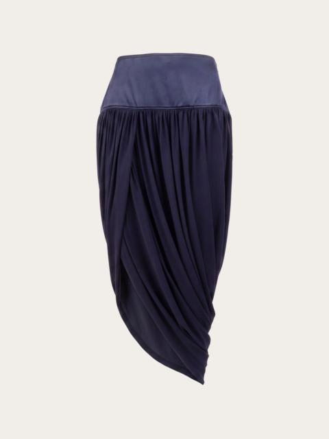 FERRAGAMO Gathered skirt with peplum waist