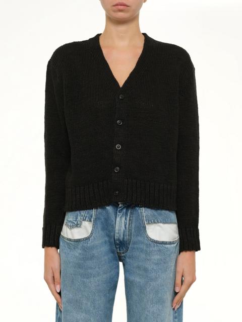 Maison Margiela Hemp Cardigan in Black