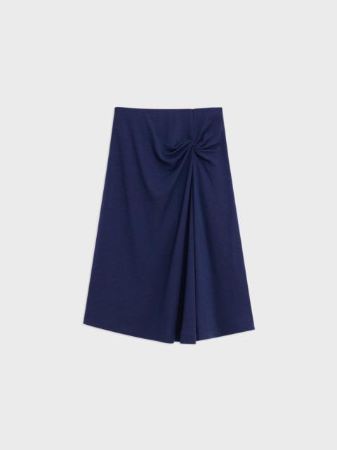 Twisted Midi Skirt in Viscose-Wool