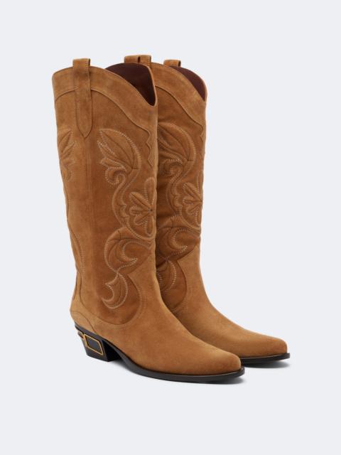 Etro Suede cowboy boots
